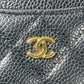 CHANEL Matelasse Caviar Leather Card Case - Black 