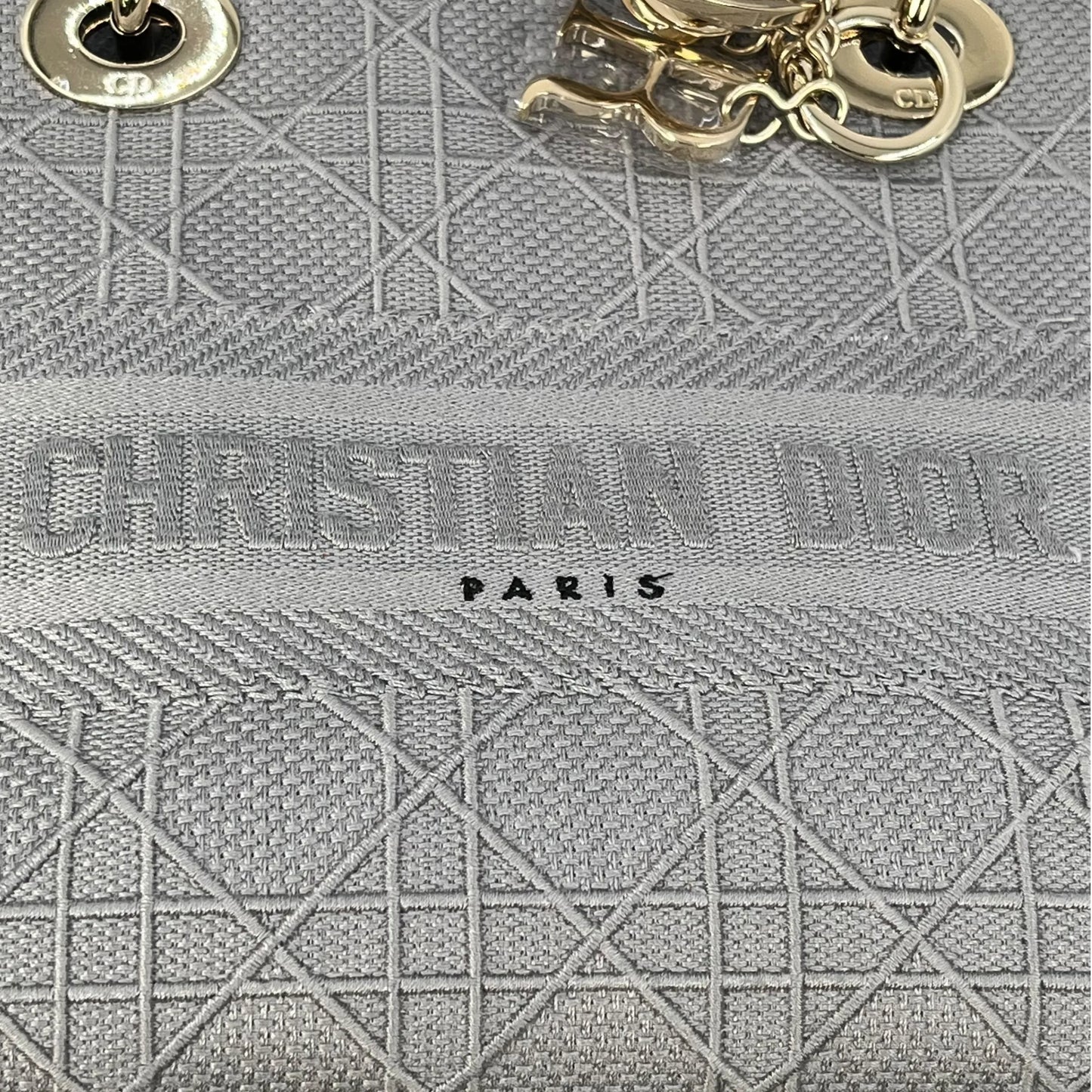 Christian Dior Lady Dior Handbag Shoulder Bag - Gray 