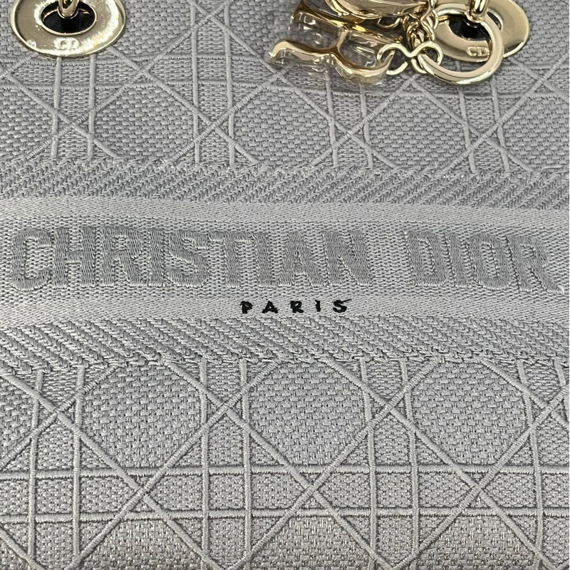 Christian Dior Lady Dior Handbag Shoulder Bag - Gray 