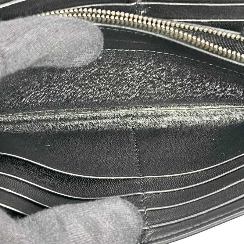 BOTTEGA VENETA Intrecciato Leather Long Wallet - Black 