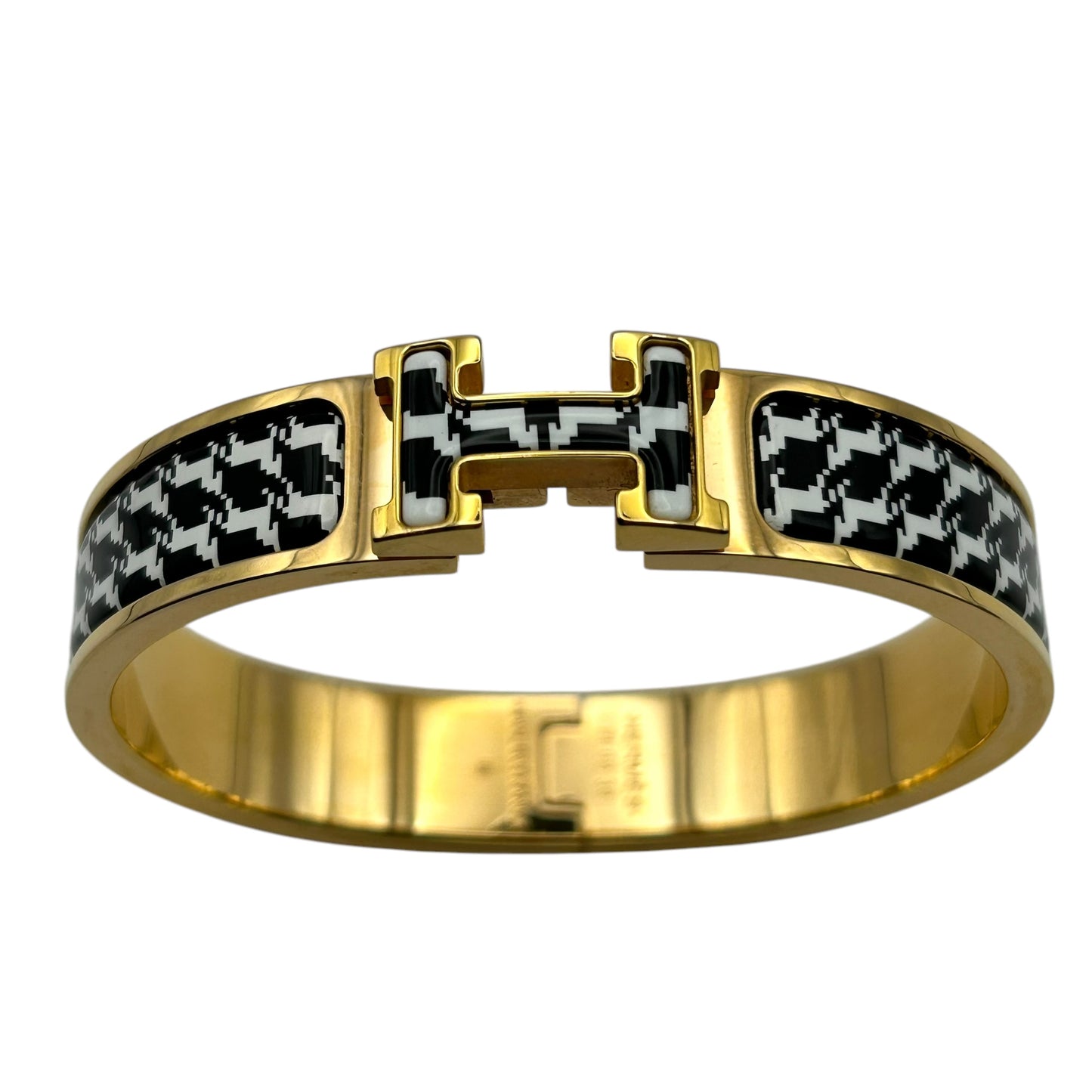 HERMES Clic H Enamel Bracelet Cheval Pixel PM