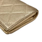 CHANEL Matelasse Caviar Skin Metallic Bi-fold wallet