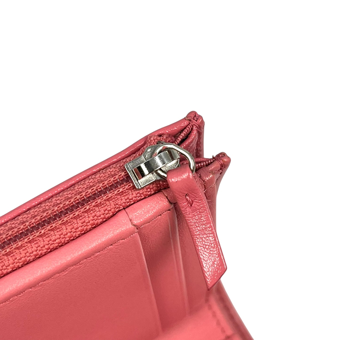 CHANEL Vstich Mademoiselle Tri-fold wallet