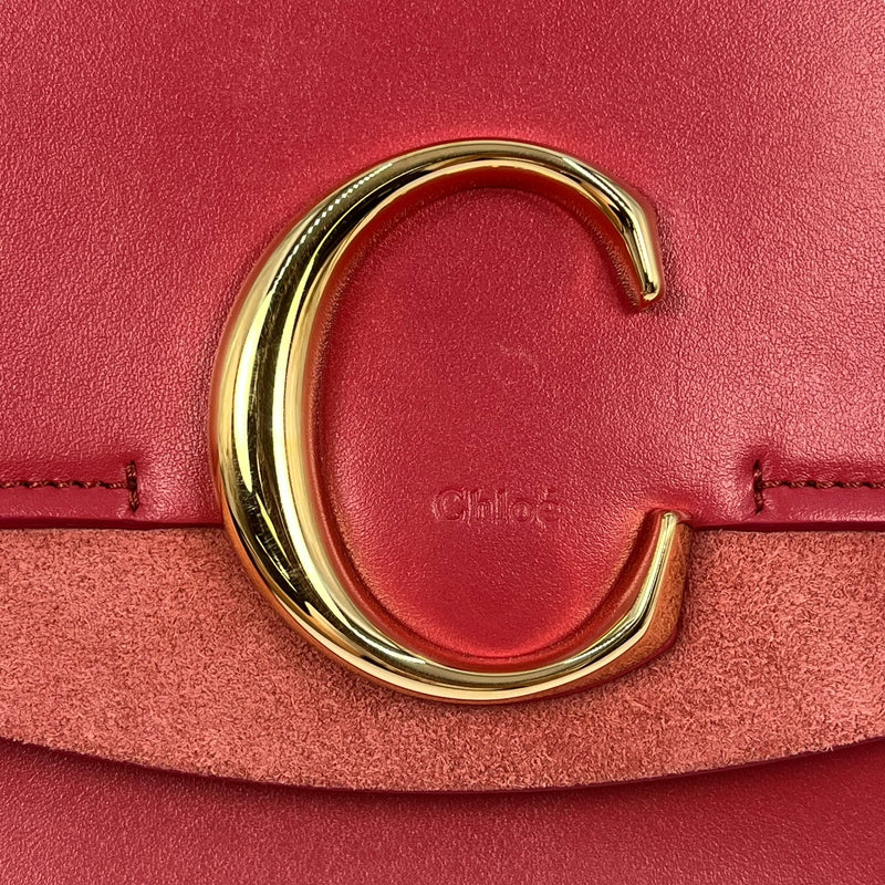 Chloé C Chain Shoulder Bag - Pink×Red