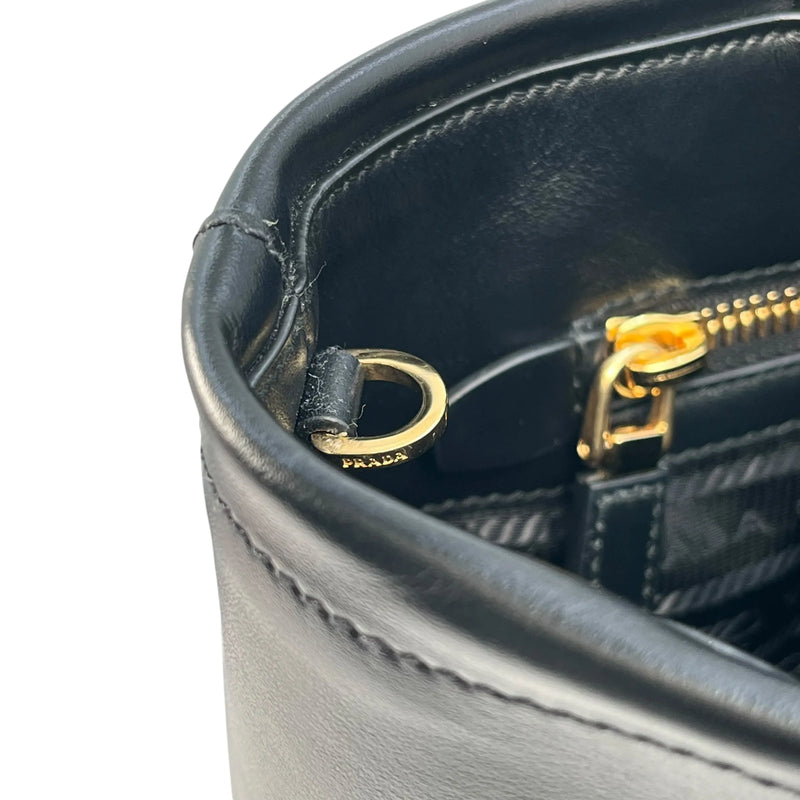 PRADA Soft Calf Leather 2way Tote Bag Shoulder Bag - Black