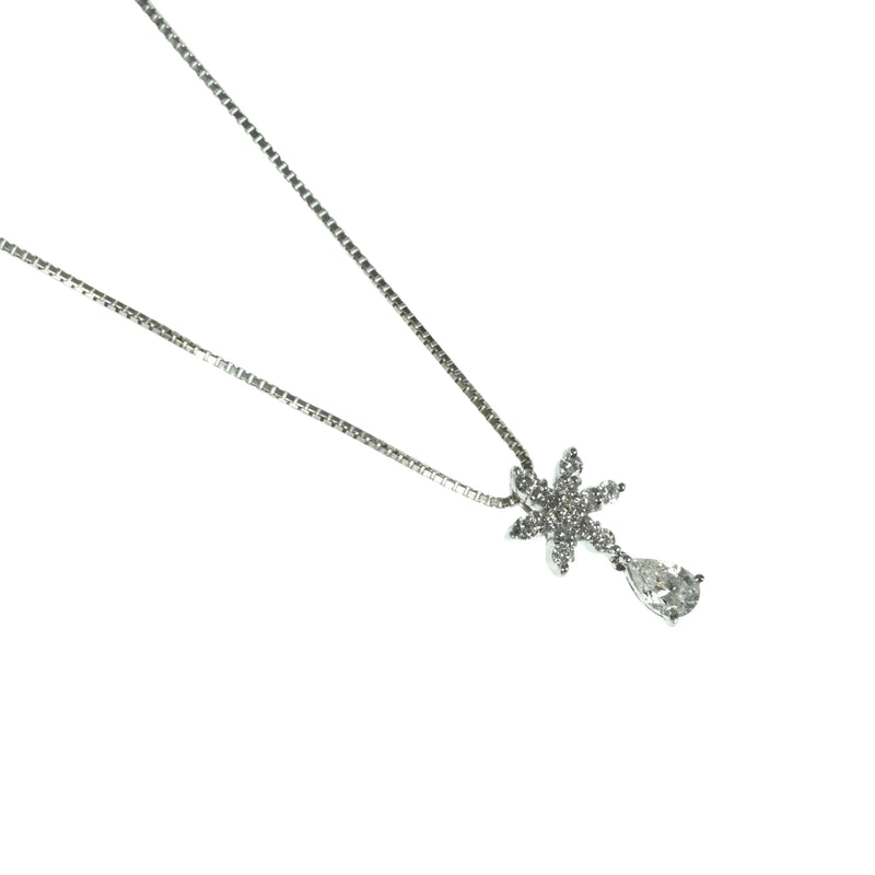 K18 White Gold Diamond Necklace