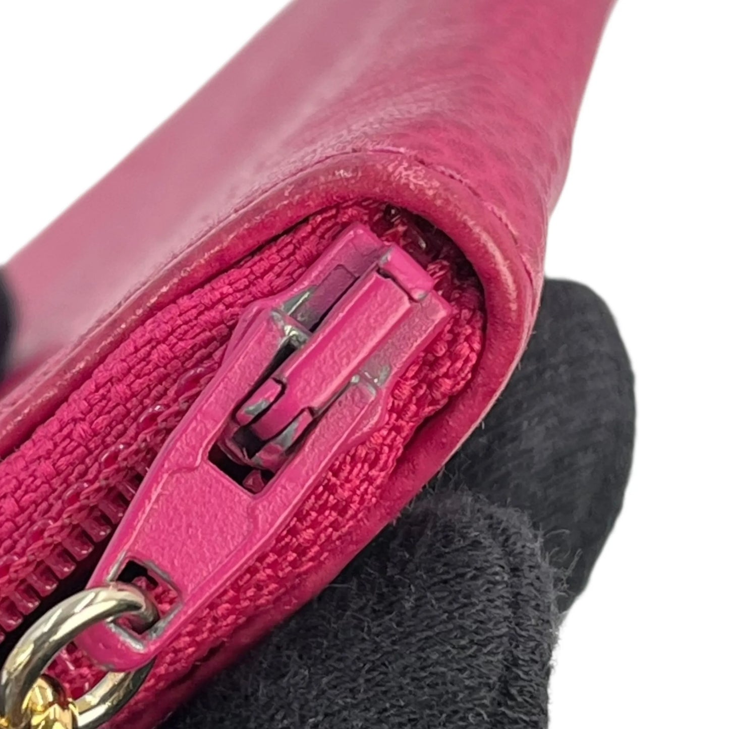 CHANEL キャビアスキン ジップ コインケース - ピンク