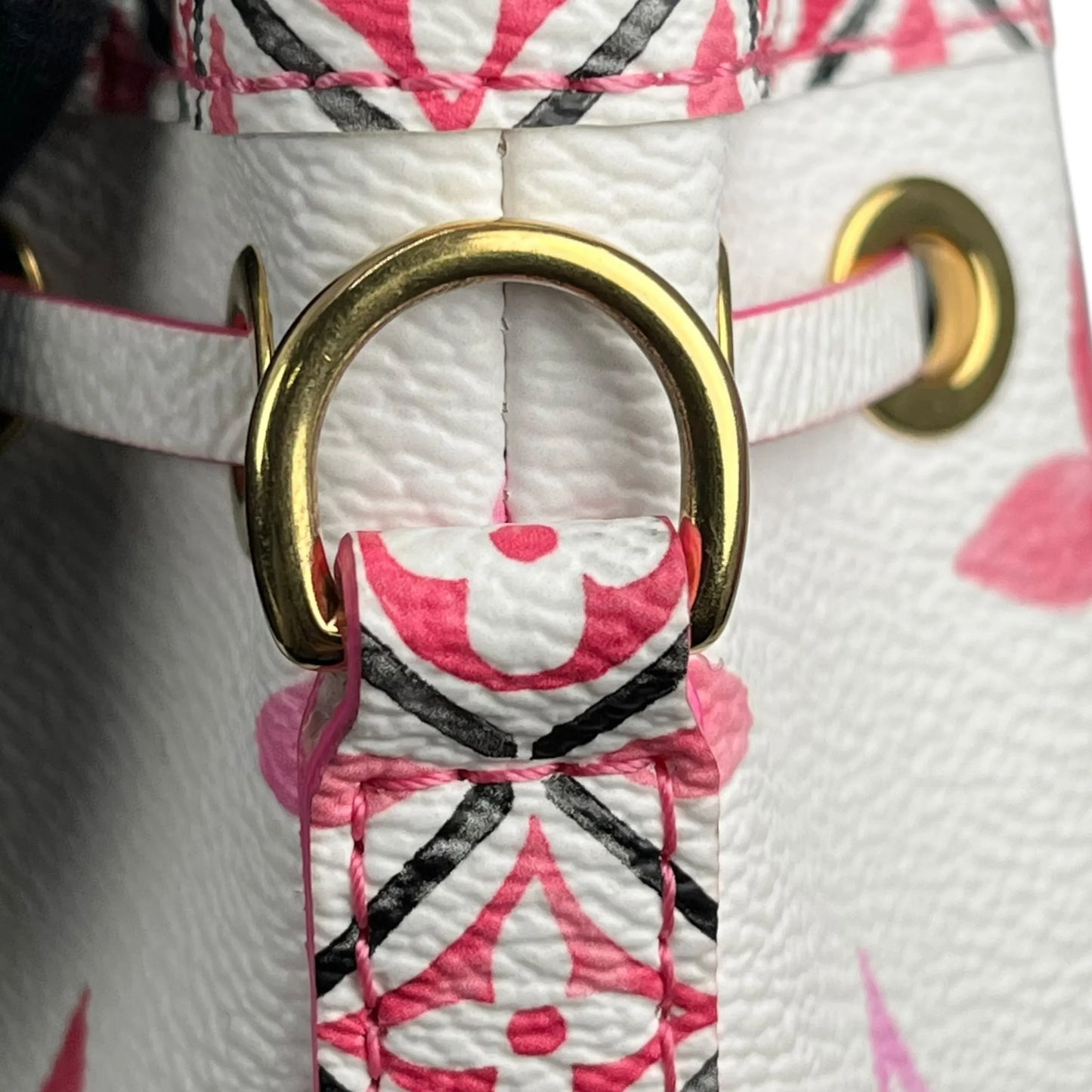 Louis Vuitton Monogram Nano Noe By The Pool Bucket Bag - Pink×White