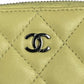 CHANEL Materasse Lambskin Coin Case - Yellow