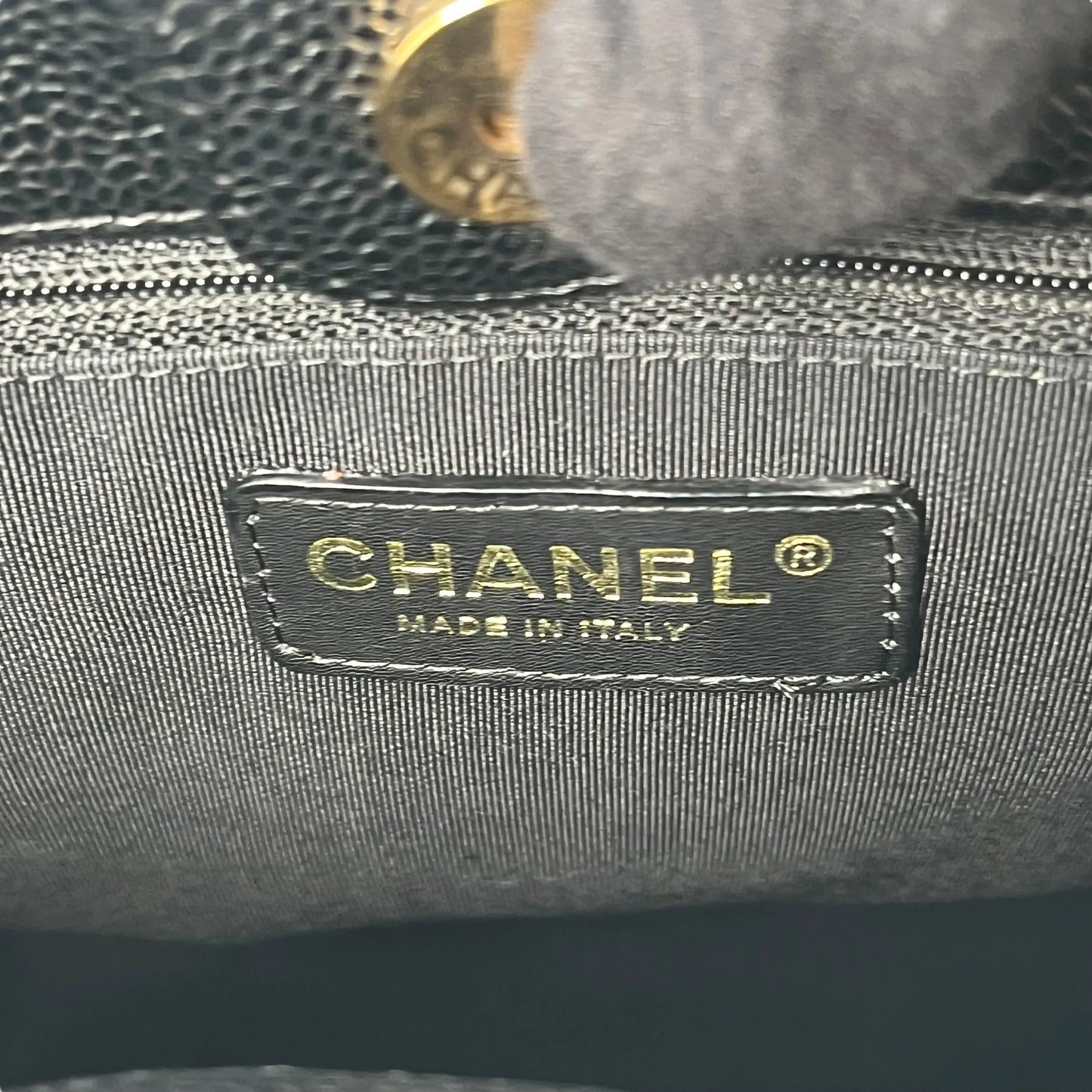 CHANEL Materasse PST Caviarskin Chain Tote Bag - Black