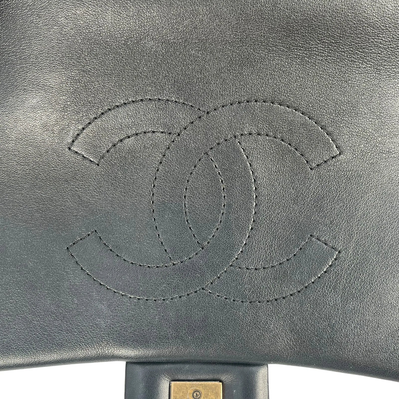 CHANEL Matelasse Top Handle Hand Bag Chain Shoulder Bag - Black