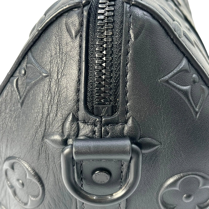 LOUIS VUITTON City Keepall Monogram Seal Shoulder Bag - Black
