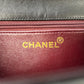 CHANEL Matelasse Lambskin Chain Shoulder Bag - Black