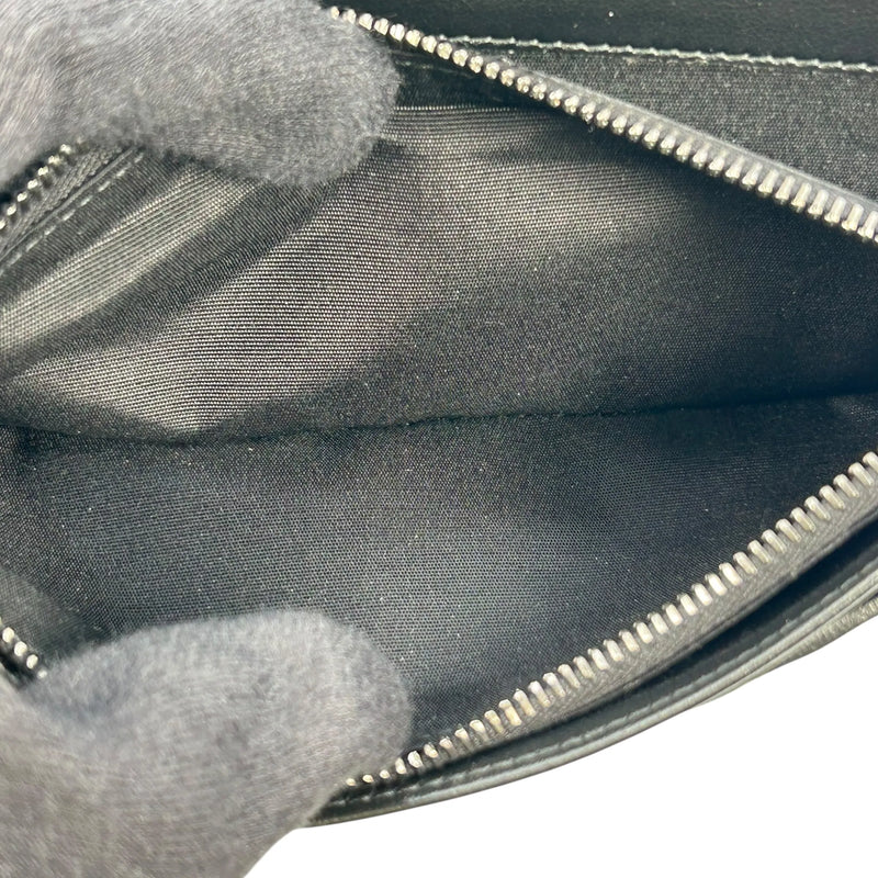 Christian Dior Oblique Jacquard Vertical Long Wallet - Black 
