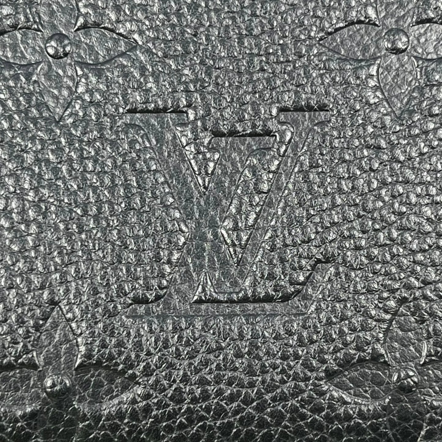 Louis Vuitton Monogram Empreinte Bifold Wallet, Compact Wallet, and Coin Case - Black 