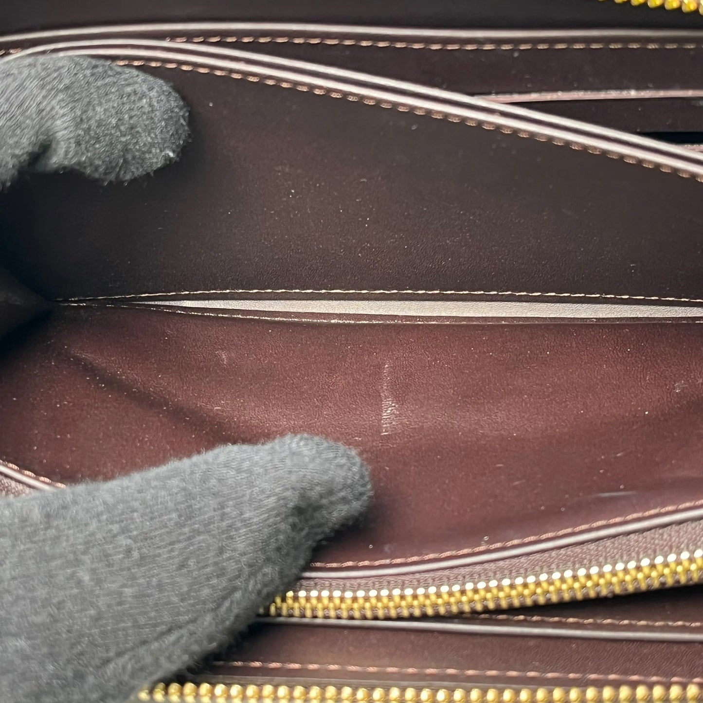 LOUIS VUITTON Monogram Vernis Zippy Wallet Long Wallet - Dark Brown 