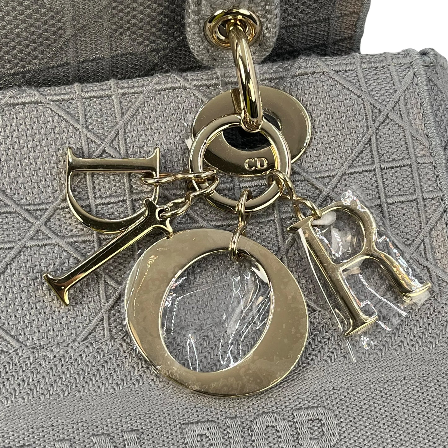 Christian Dior Lady Dior Handbag Shoulder Bag - Gray 