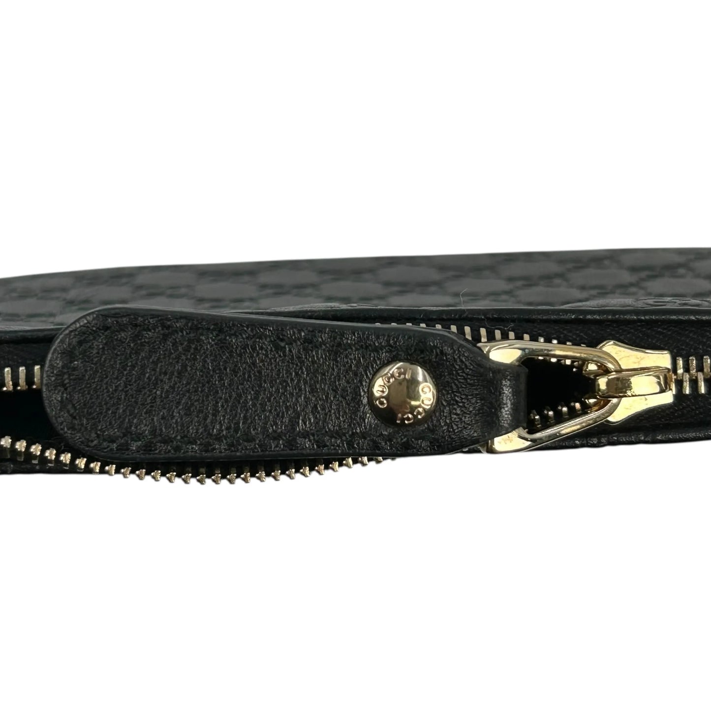 GUCCI マイクログッチシマ レザー キーケース コインケース - ブラック