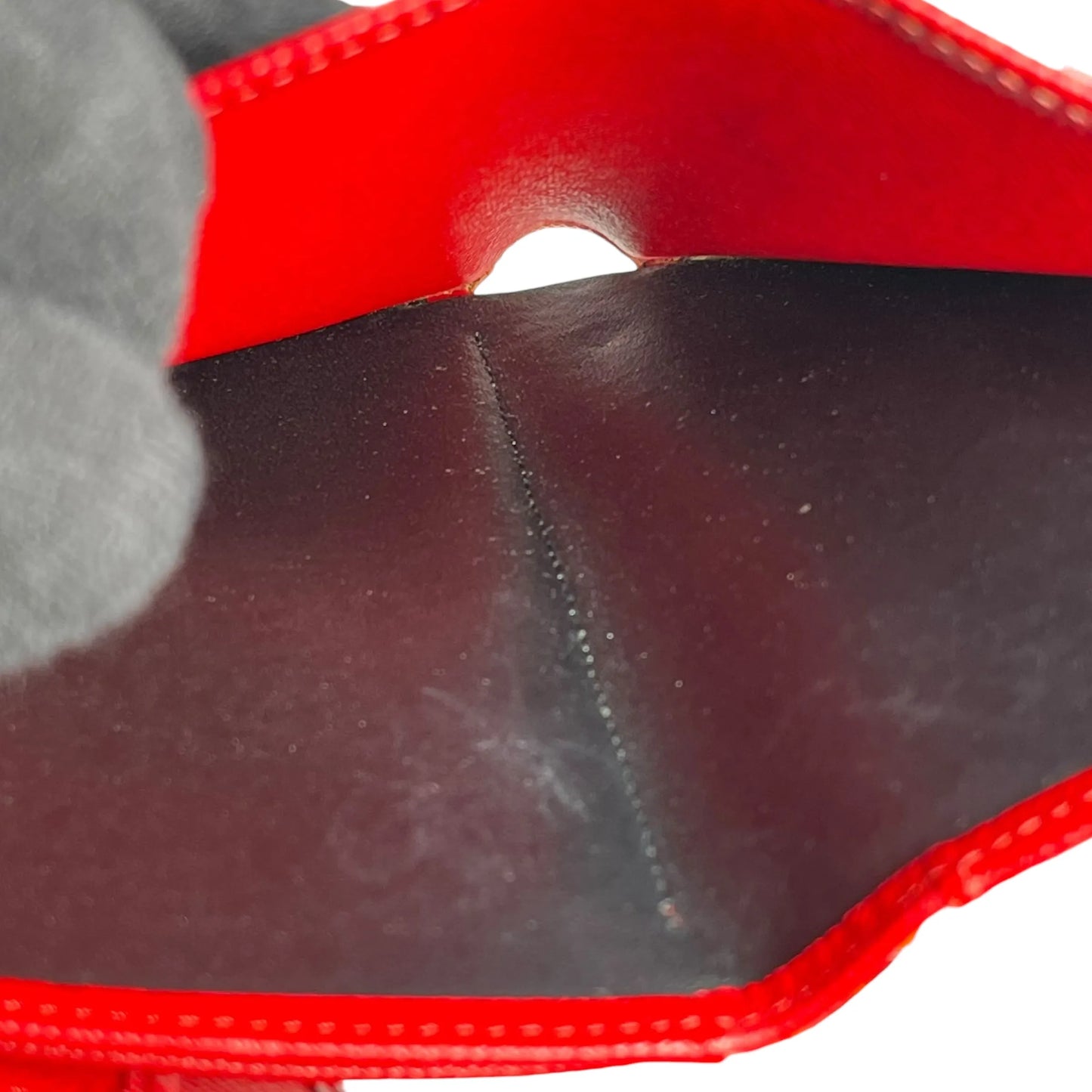 Louis Vuitton ポルトレゾール エテュイ パピエ エピレザー 三つ折り財布 コンパクトウォレット - レッド