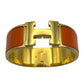 HERMES Clic Clac H Enamel Bracelet GM Orange