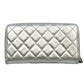 CHANEL Matlass Round Zipper Cocomark Silver