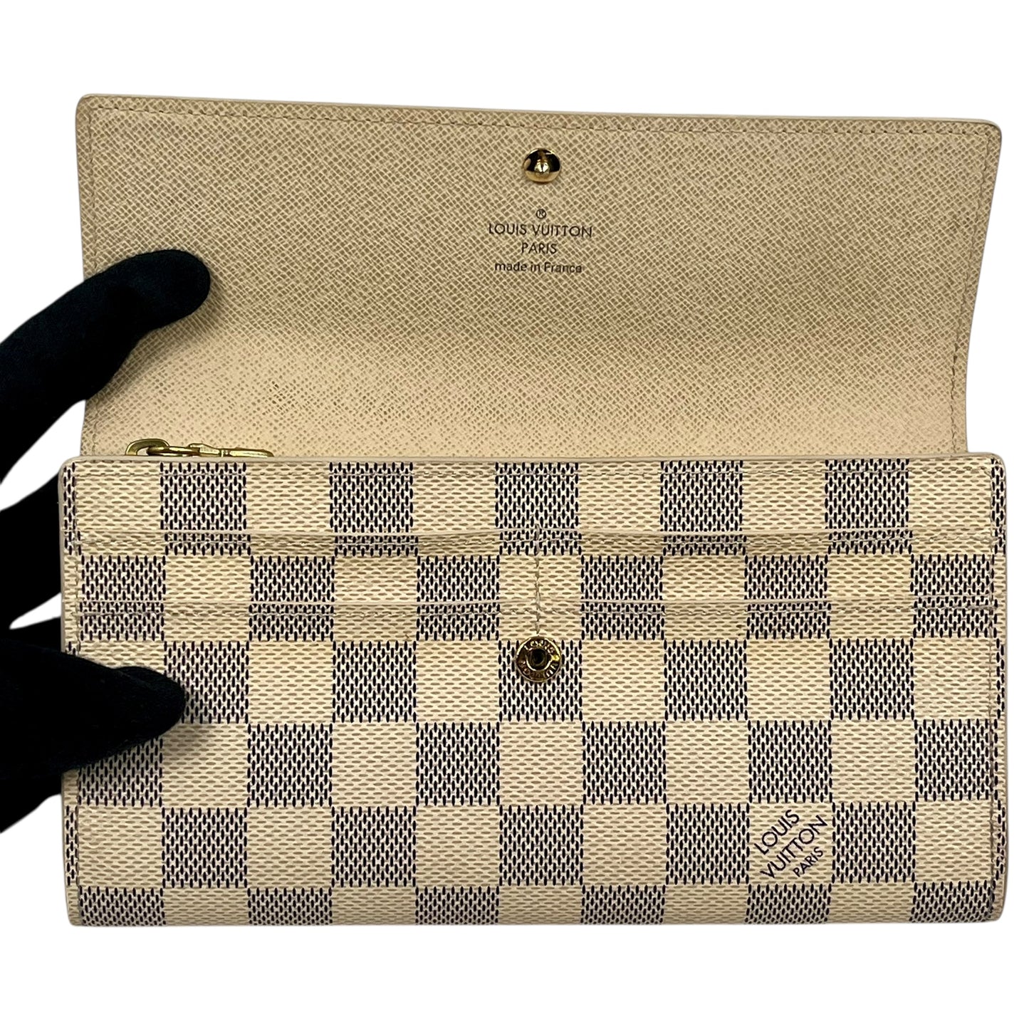 Louis Vuitton Damier Portefeille Sarah Long Wallet - White