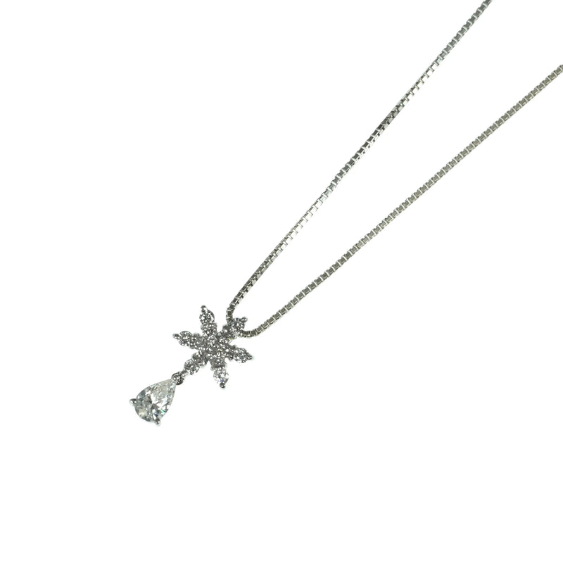 K18 White Gold Diamond Necklace