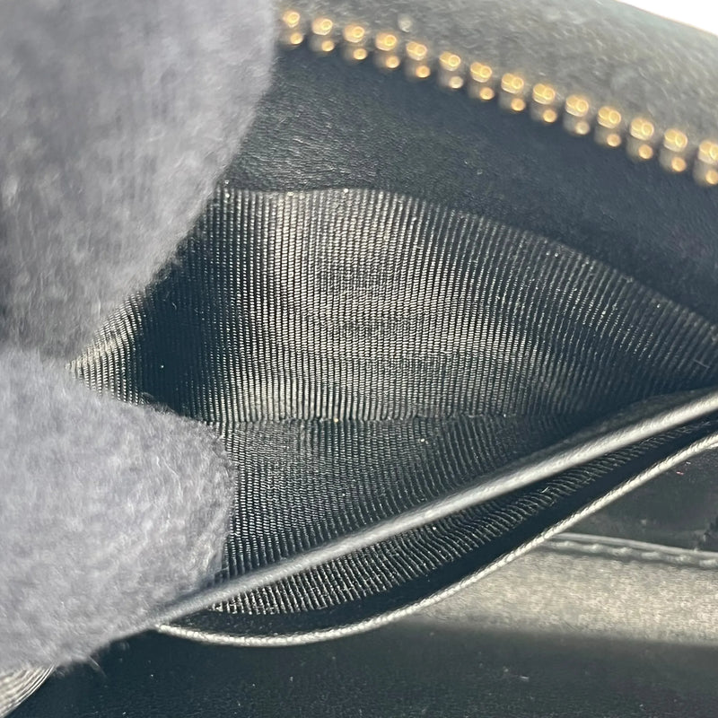 GUCCI Microguccissima Round Zip Long Wallet - Black