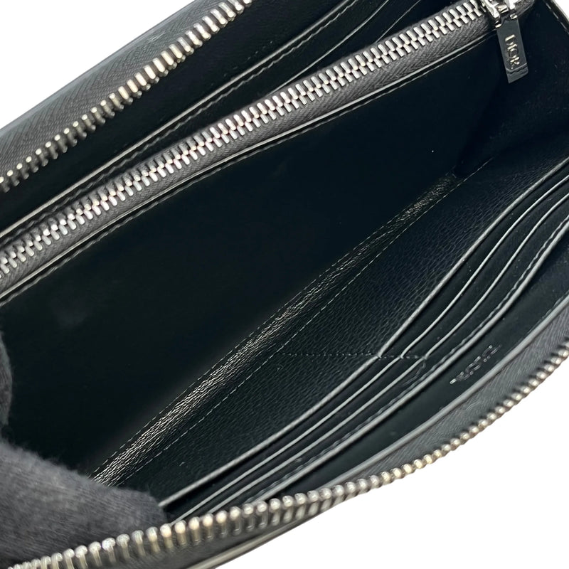 Dior CD Icon Round Zipper Long Wallet - Black