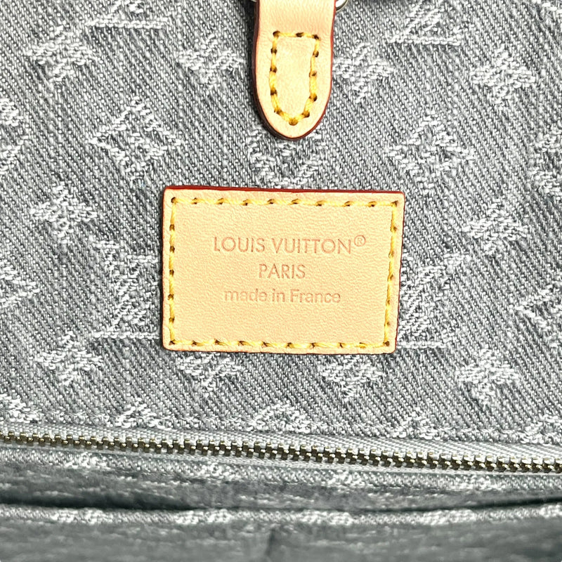 Louis Vuitton Monogram Denim MM Tote Bag - Blue Gray - 33685