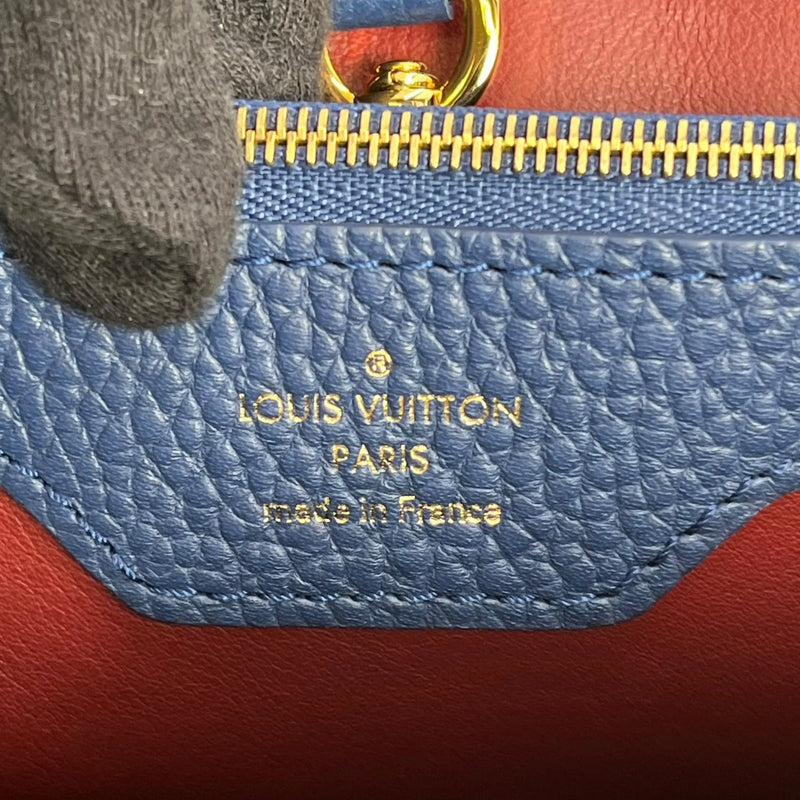 Louis Vuitton Capucines MM Taurillon Leather Hand Bag - Navy Blue