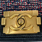 CHANEL Boy Flap Bag Chain Shoulder Bag - Navy
