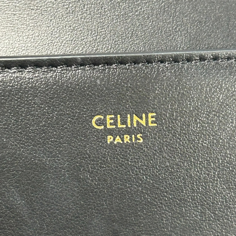 CELINE Compact Wallet With Coin Triomphe In Shiny Calfskin - Black