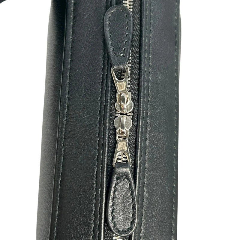 BALENCIAGA Triangle Leather Chain Shoulder Bag - Black