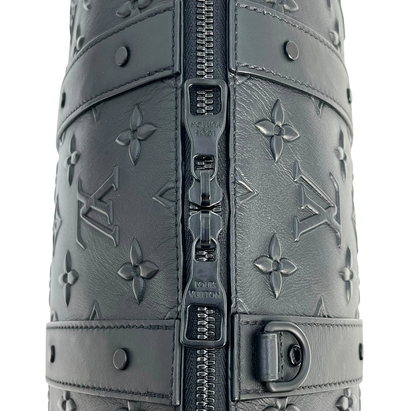 LOUIS VUITTON City Keepall Monogram Seal Shoulder Bag - Black