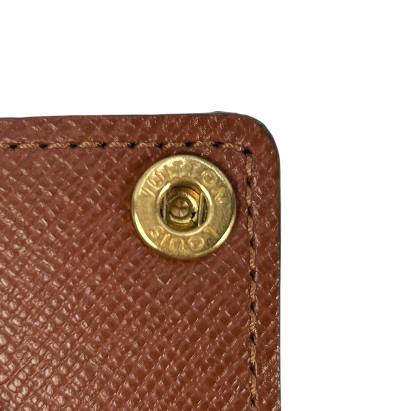 LOUIS VUITTON Porte Carte Credit Pression Monogram Canvas Card Case - Dark Brown 