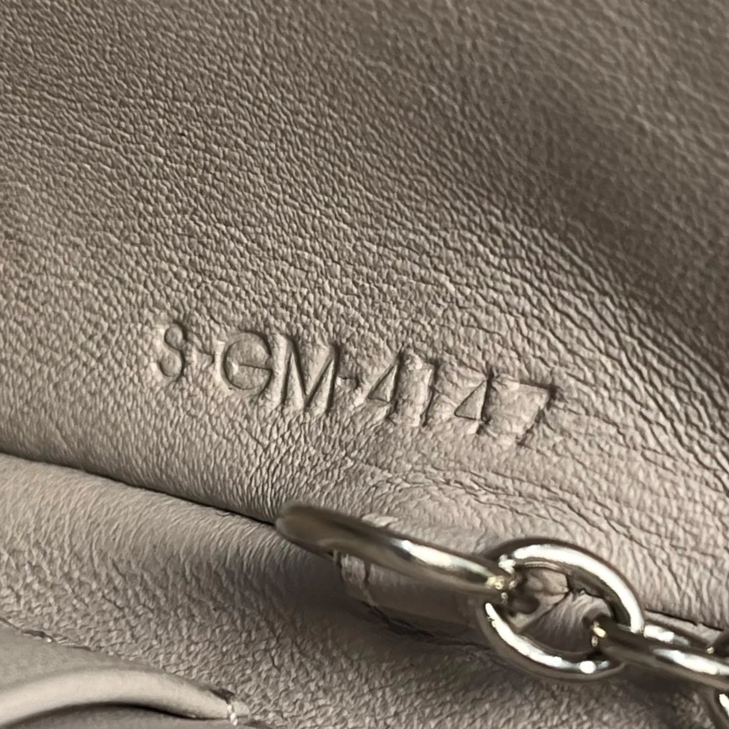 CELINE Two-Tone Key Ring Coin Case - Gray and Blue 