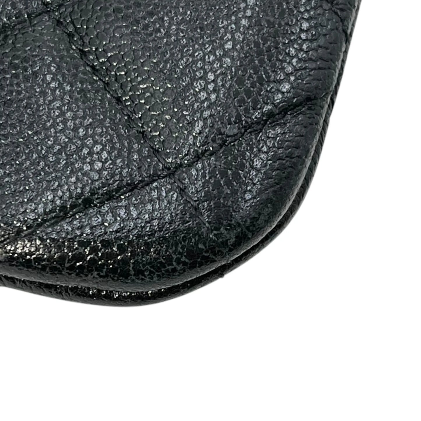 CHANEL Caviar Leather Classic Zip Coin Case - Black 