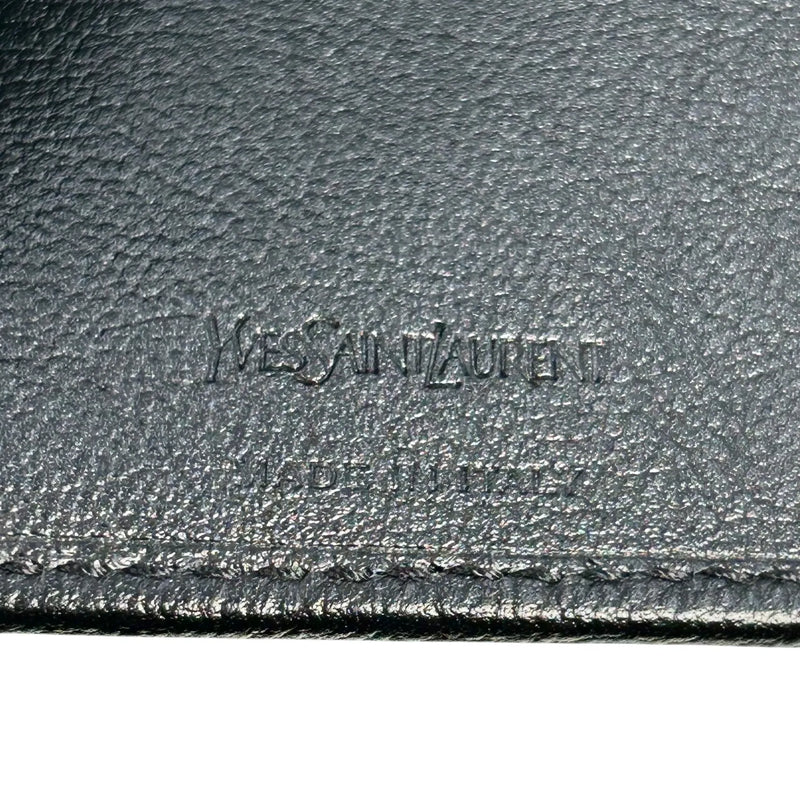 SAINT LAURENT カサンドラ ラウンドジップ レザー コンパクトウォレット - ブラック