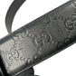 GUCCI Guccissima GG Logo Leather Belt - Black 