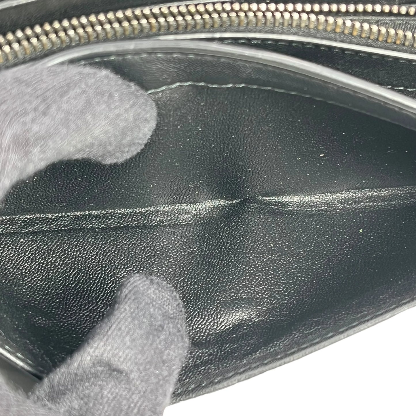 BOTTEGA VENETA Intrecciato Leather Long Wallet - Black 