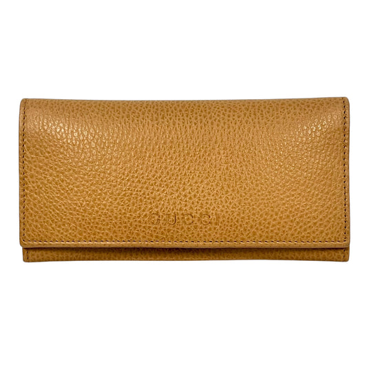 GUCCI Brown Leather Long Wallet