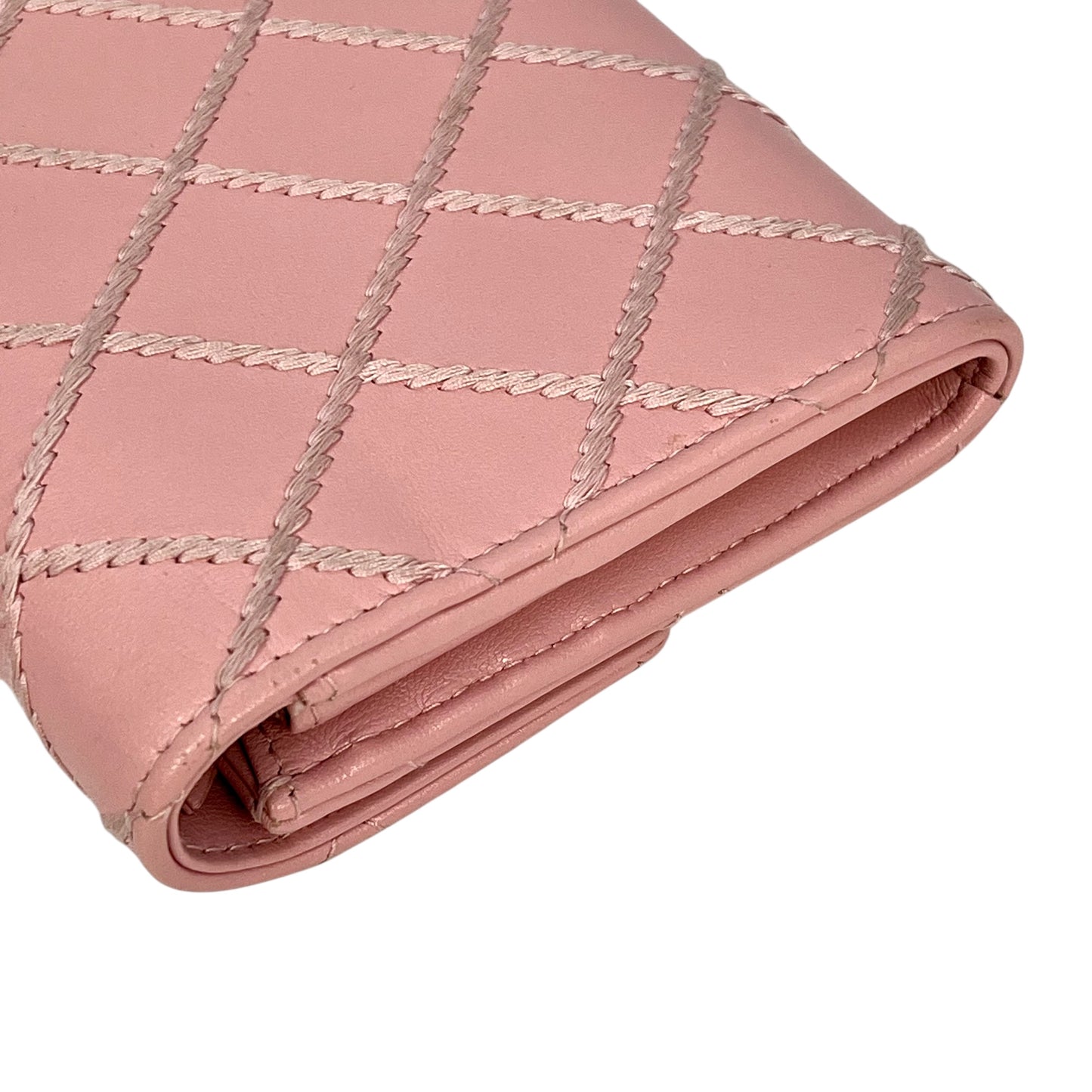 CHANEL Wild Stitch Long wallet Lambskin