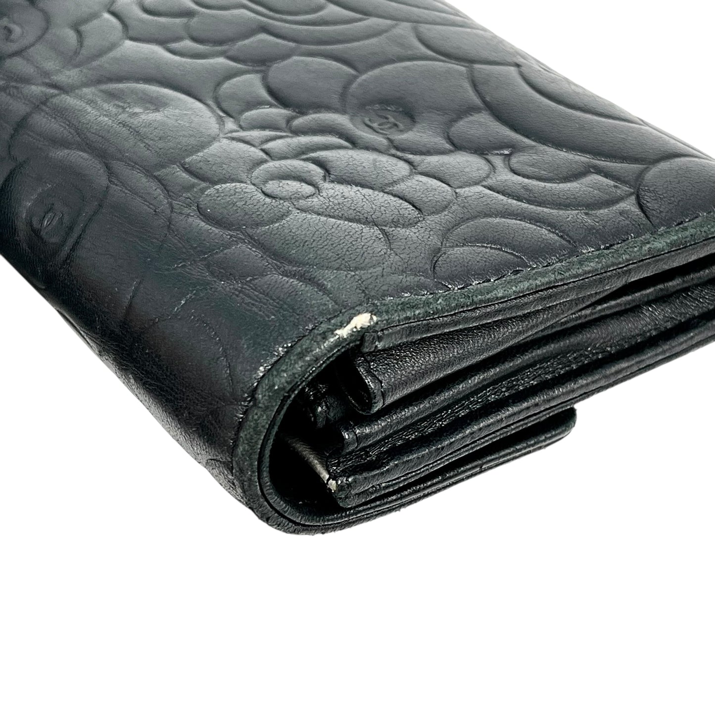 CHANEL Cocomark Camellia long wallet