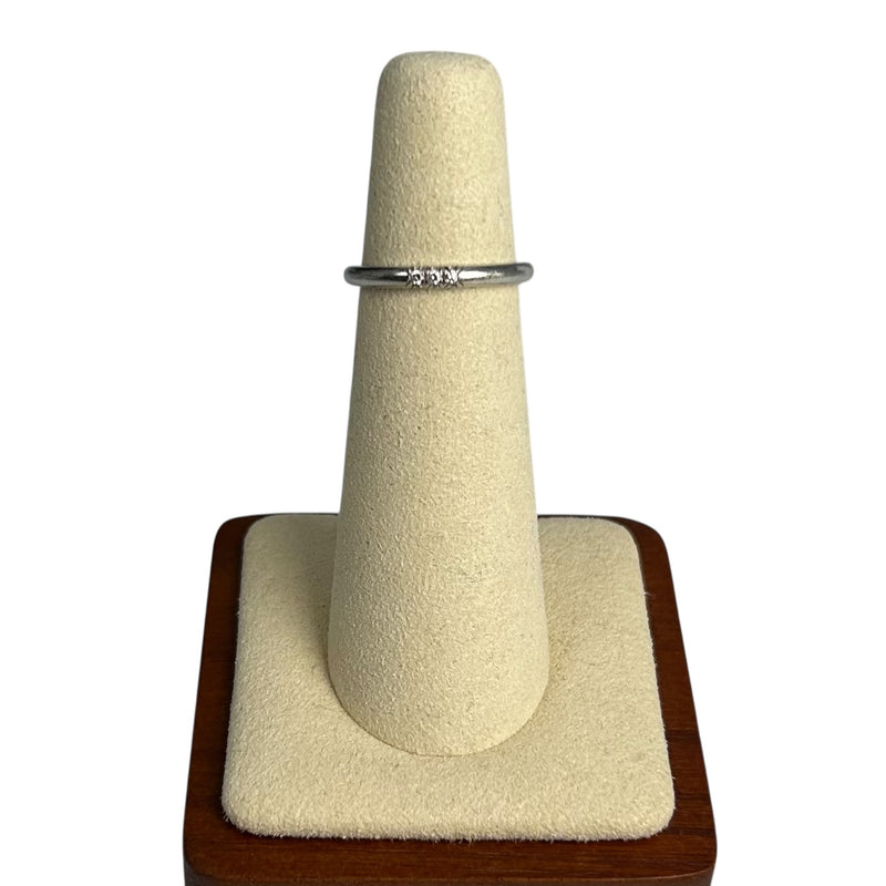 Tiffany Classic Band Ring 3PD Pt950 Jewelry
