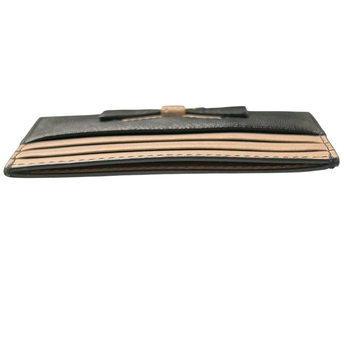 PRADA Saffiano Card Case - Pink × Black