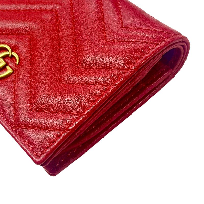 GUCCI GG Marmont Compact Wallet - Red
