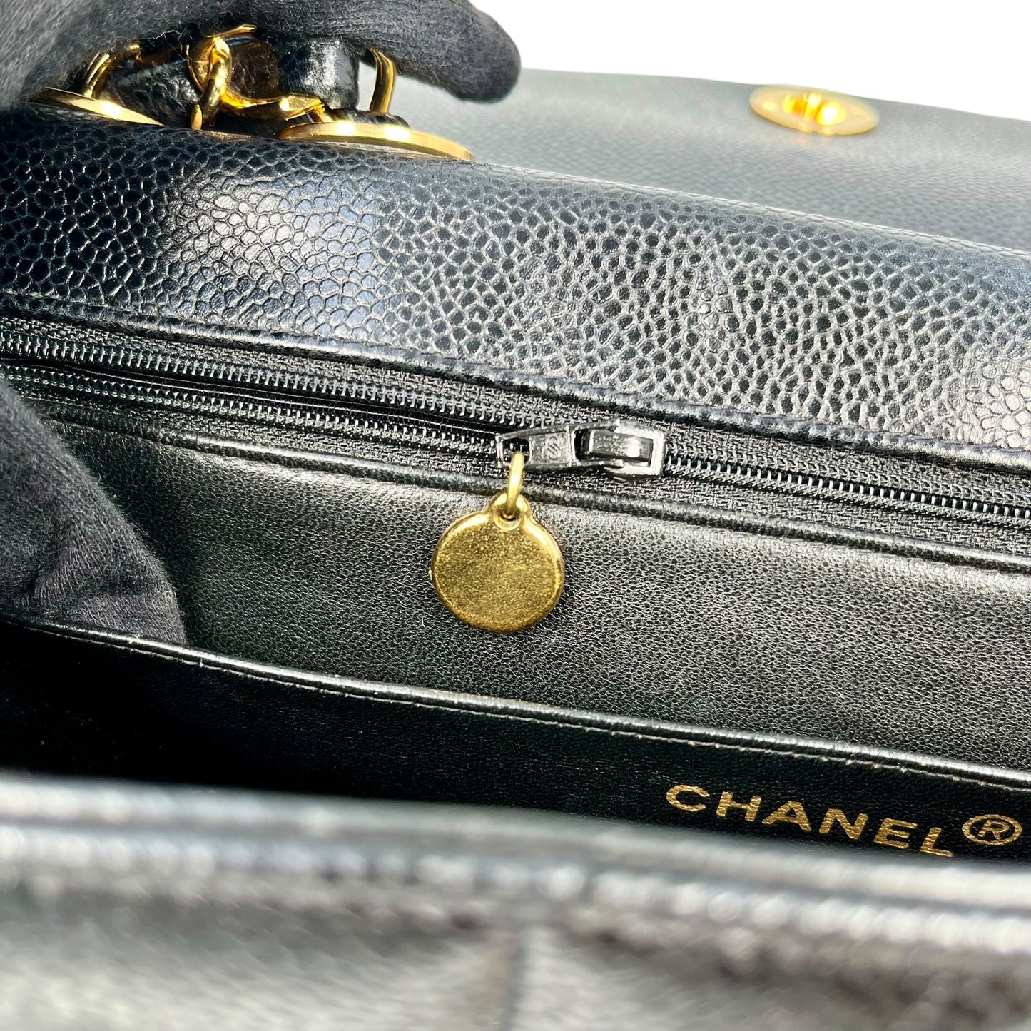 CHANEL Mademoiselle Chain Shoulder Bag - Black