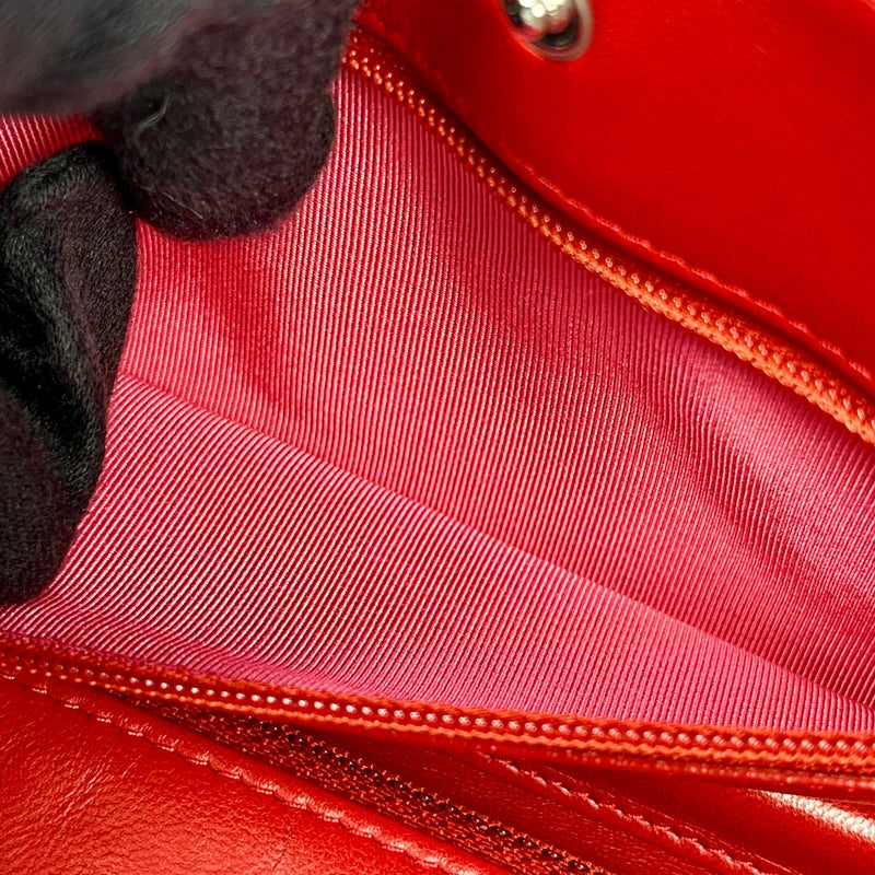 CHANEL Matelasse Chain Wallet Shoulder Bag - Red