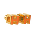HERMES Cage d' H Cube Earring Orange